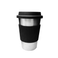 304 Stainless Steel Coffee Mug Anti-scalding Coffee Beverage Cup With Silicone Cup Lid